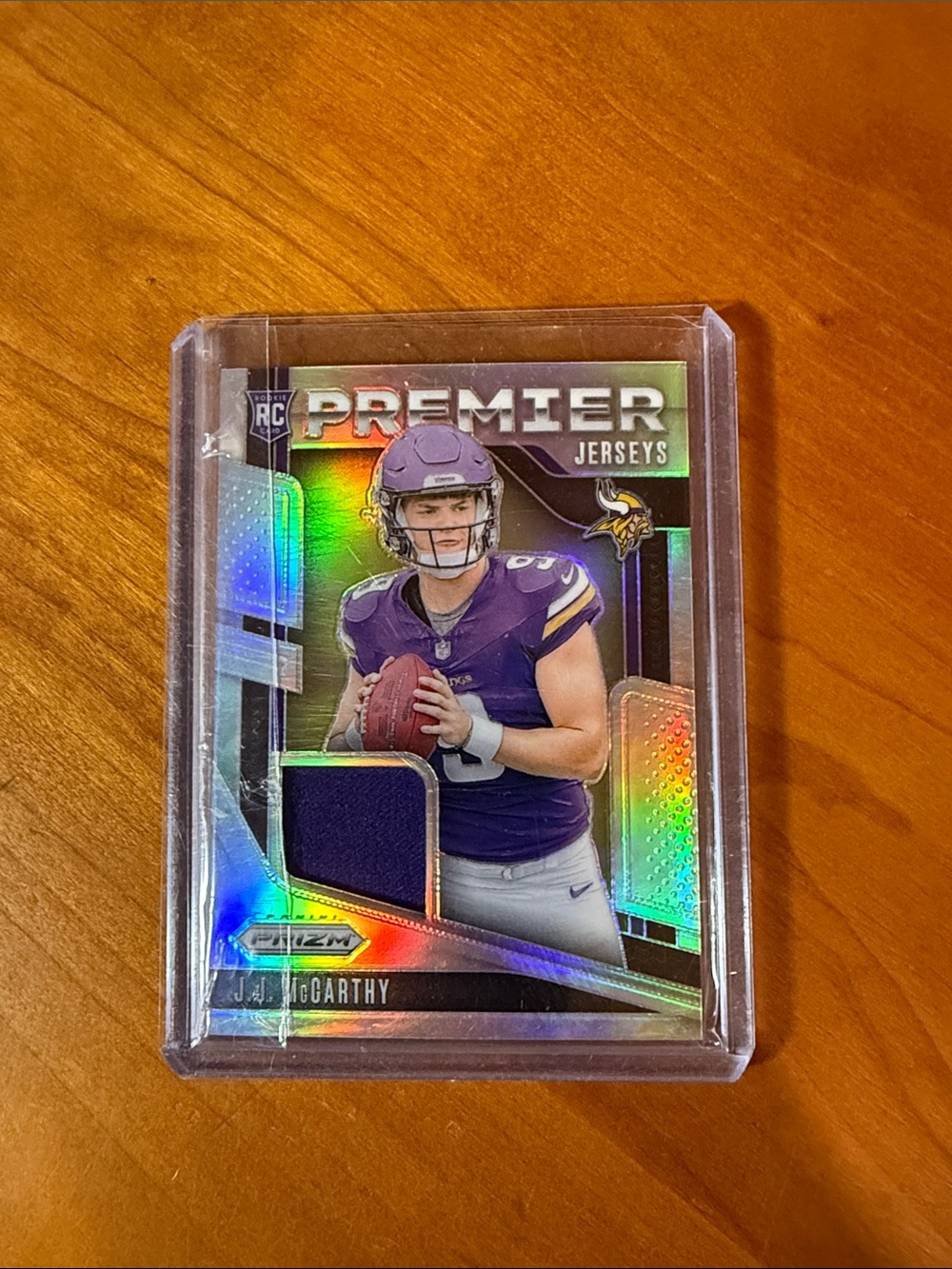 Justin McCarthy Premier Jerseys Rookie Card with Purple Jersey Swatch
